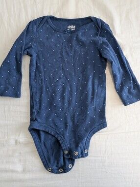 Child of mine long-sleeve dotted bodysuit size 6-9 mo